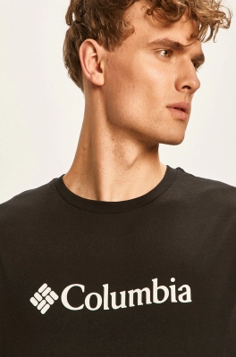 Columbia Tricou bărbați, culoarea negru, cu imprimeu