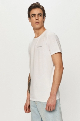Columbia tricou sport Sun Trek culoarea alb, neted