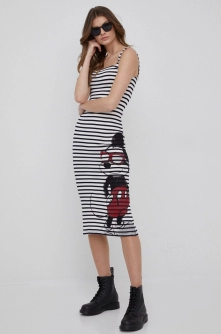 Desigual rochie culoarea alb, midi, mulata