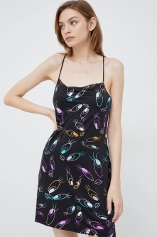 Desigual rochie culoarea negru, mini, mulata