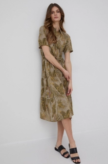 Desigual rochie culoarea verde, midi, evazati