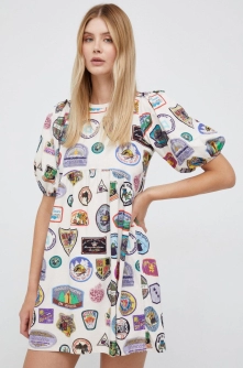 Desigual rochie din bumbac mini, evazati