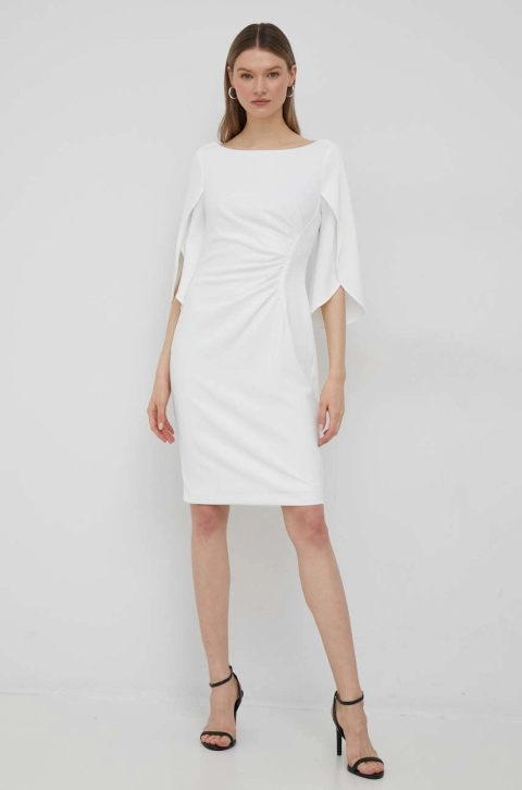 Dkny rochie culoarea alb, mini, mulata