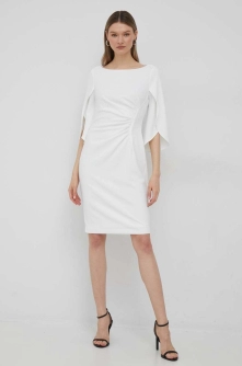 Dkny rochie culoarea alb, mini, mulata