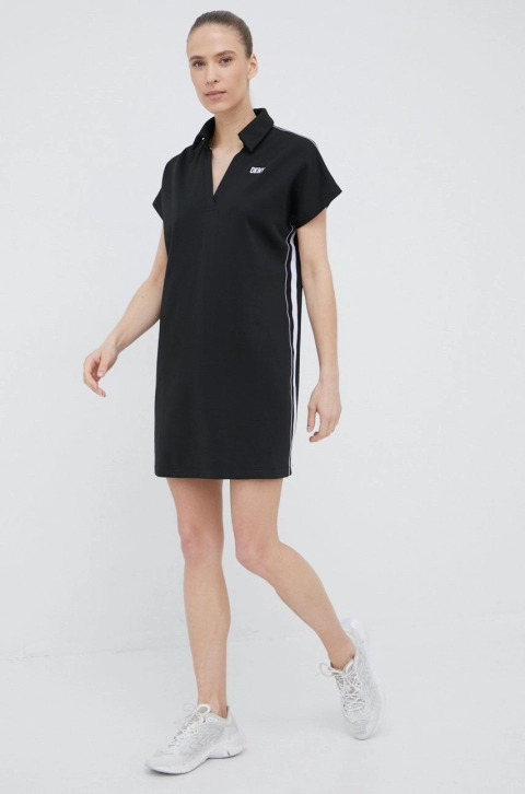 Dkny rochie culoarea negru, mini, drept