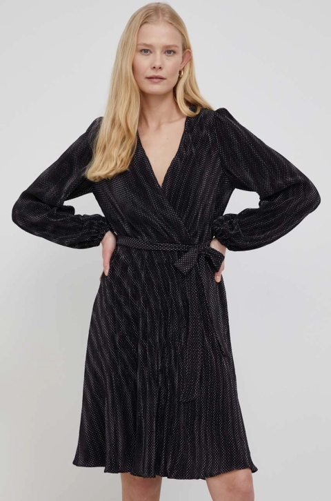 Dkny rochie culoarea negru, mini, evazati