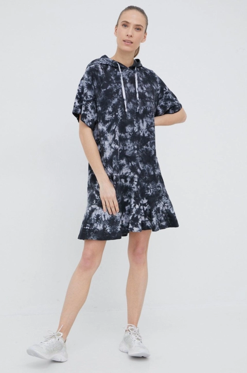 Dkny rochie din bumbac culoarea negru, mini, oversize