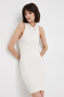 Dr. Denim rochie culoarea bej, mini, mulata