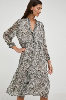 Drykorn rochie culoarea gri, mini, oversize