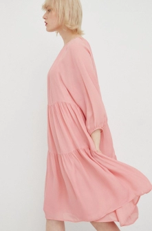 Drykorn rochie culoarea roz, mini, evazati