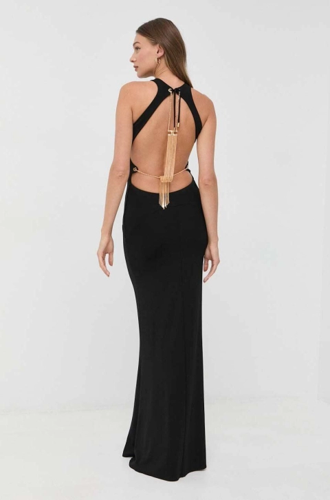 Elisabetta Franchi rochie culoarea negru, maxi, mulata