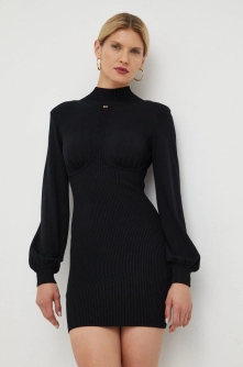 Elisabetta Franchi rochie culoarea negru, midi, mulata