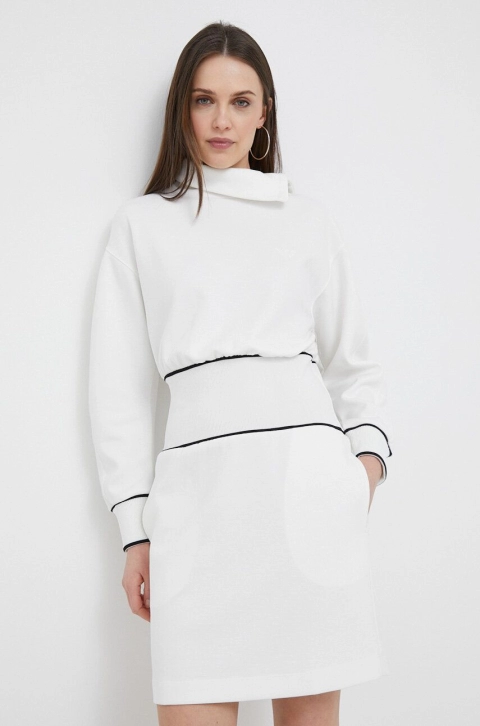 Emporio Armani rochie culoarea bej, mini, mulata