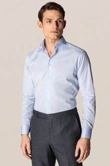 Eton Cămașă bărbați, cu guler italian, slim