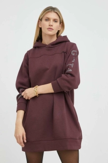 G-Star Raw rochie culoarea bordo, mini, oversize