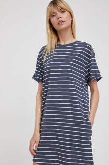 G-Star Raw rochie din bumbac culoarea albastru marin, mini, oversize