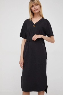 G-Star Raw rochie din bumbac culoarea negru, mini, oversize