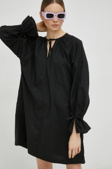 G-Star Raw rochie din bumbac culoarea negru, mini, oversize