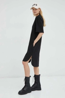 G-Star Raw rochie din bumbac culoarea negru, mini, oversize