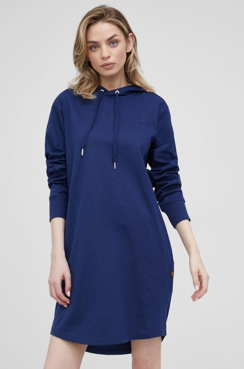 G-Star Raw rochie din bumbac mini, oversize
