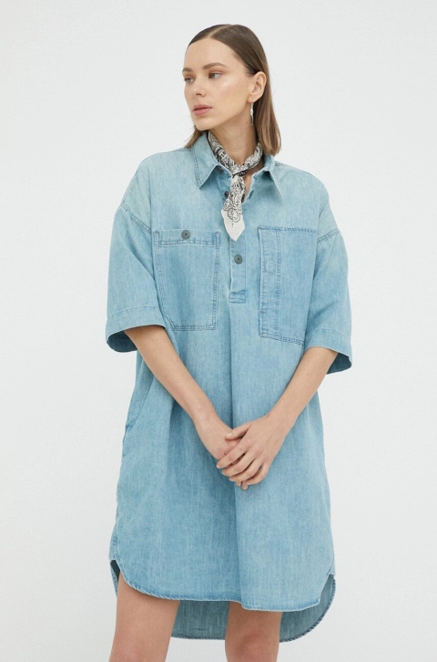 G-Star Raw rochie jeans mini, oversize