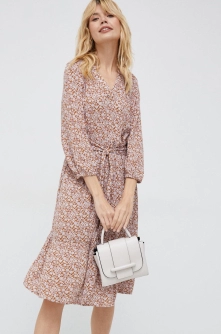 GAP rochie culoarea maro, mini, evazati