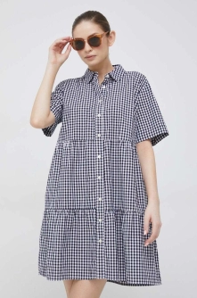 GAP rochie din bumbac culoarea albastru marin, mini, oversize