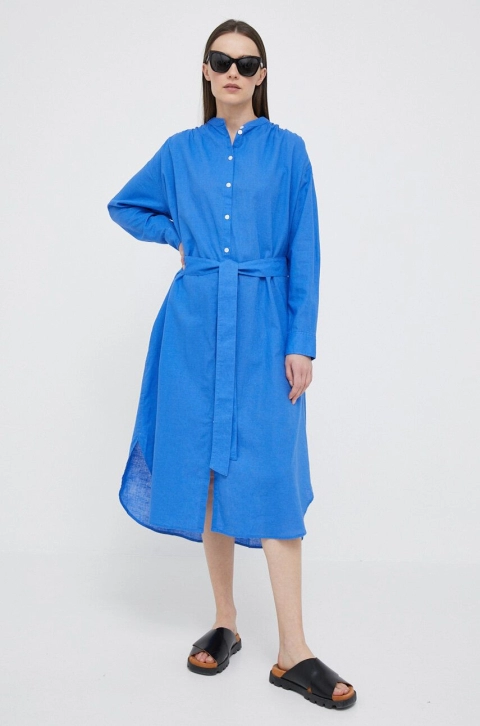 GAP rochie din in midi, drept