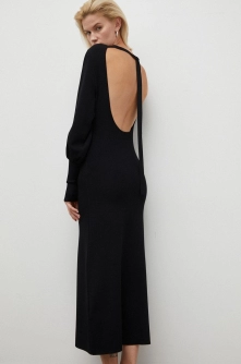 Gestuz rochie culoarea negru, maxi, drept