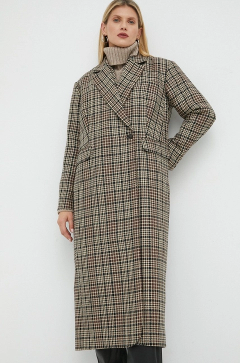 Herskind palton de lana Wanda de tranzitie, oversize