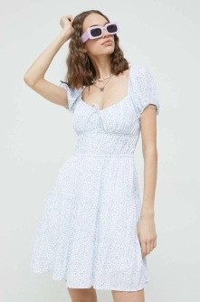 Hollister Co. rochie culoarea alb, mini, evazati