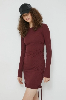Hollister Co. rochie culoarea bordo, mini, mulata