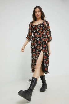 Hollister Co. rochie culoarea negru, mini, evazati