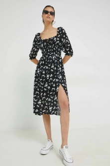 Hollister Co. rochie culoarea negru, mini, evazati