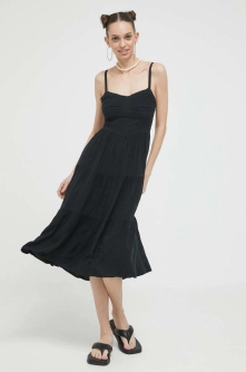 Hollister Co. rochie culoarea negru, mini, evazati