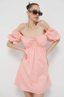 Hollister Co. rochie culoarea portocaliu, mini, evazati