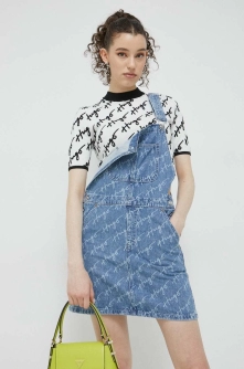 HUGO rochie jeans mini, drept