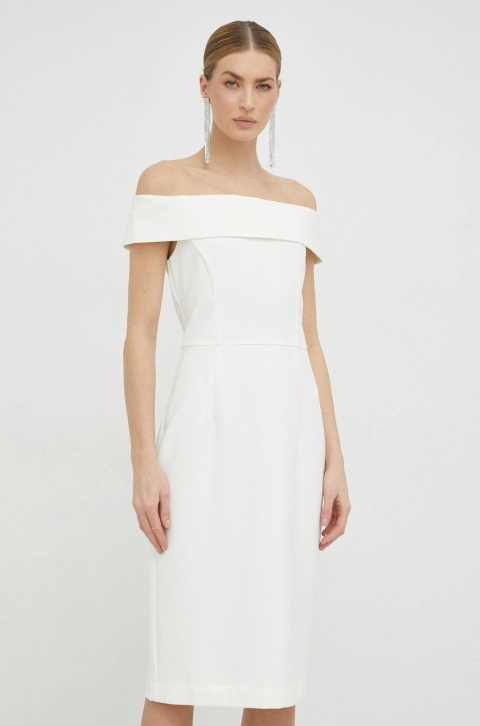Ivy Oak rochie culoarea alb, mini, mulata