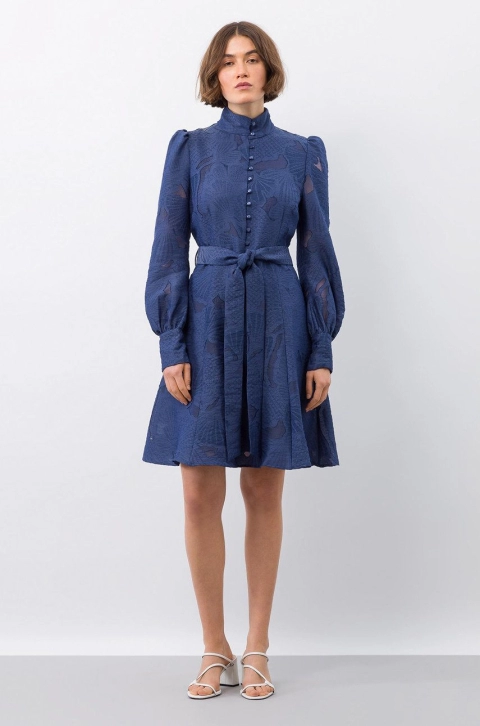 Ivy & Oak rochie culoarea albastru marin, mini, evazati