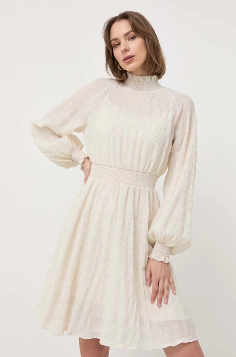 Ivy Oak rochie culoarea bej, mini, evazati