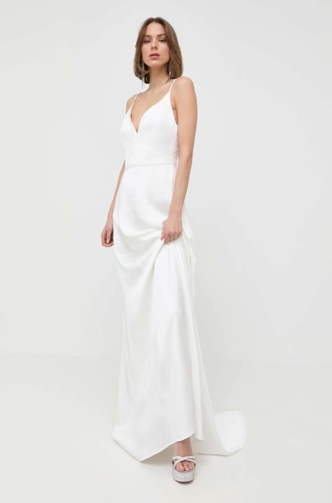 Ivy Oak rochie de mireasă culoarea bej, maxi, evazati