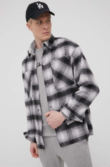 Jack & Jones camasa barbati, culoarea gri, relaxed