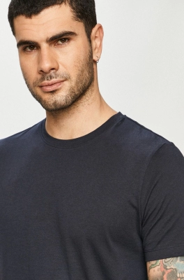 Jack & Jones tricou culoarea albastru marin, neted