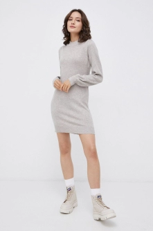 Jacqueline de Yong Rochie culoarea gri, mini, model drept