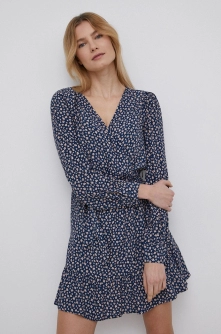 JDY rochie culoarea albastru marin, mini, evazati