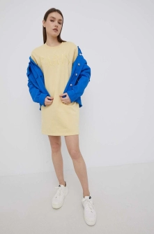 JDY rochie culoarea bej, mini, drept