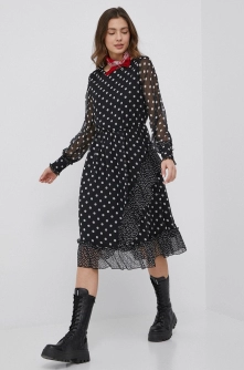 JDY rochie culoarea negru, mini, evazati