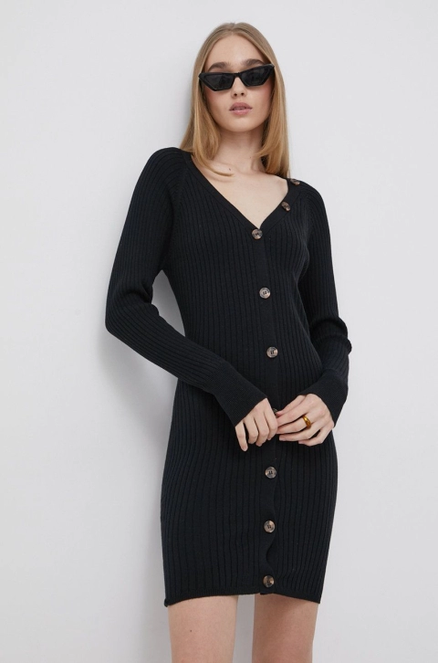 JDY rochie culoarea negru, mini, mulata