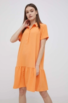JDY rochie culoarea portocaliu, mini, evazati