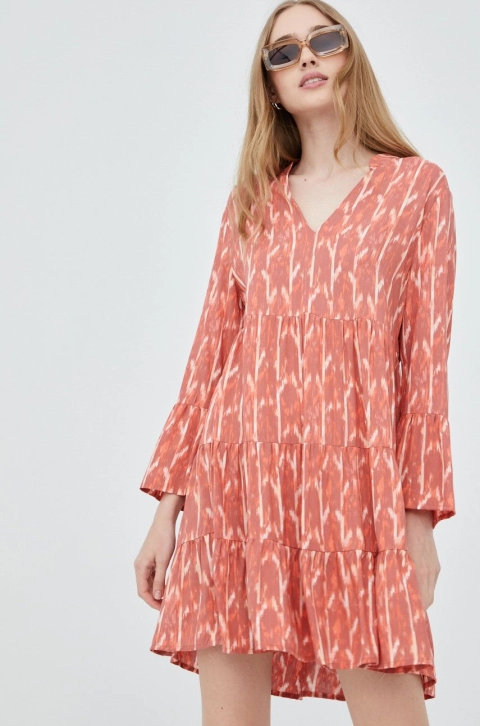 JDY rochie culoarea rosu, mini, evazati